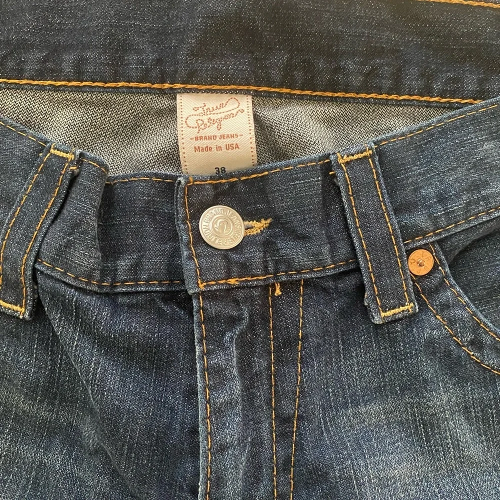 True Religion painted brush flop pockets Jeans